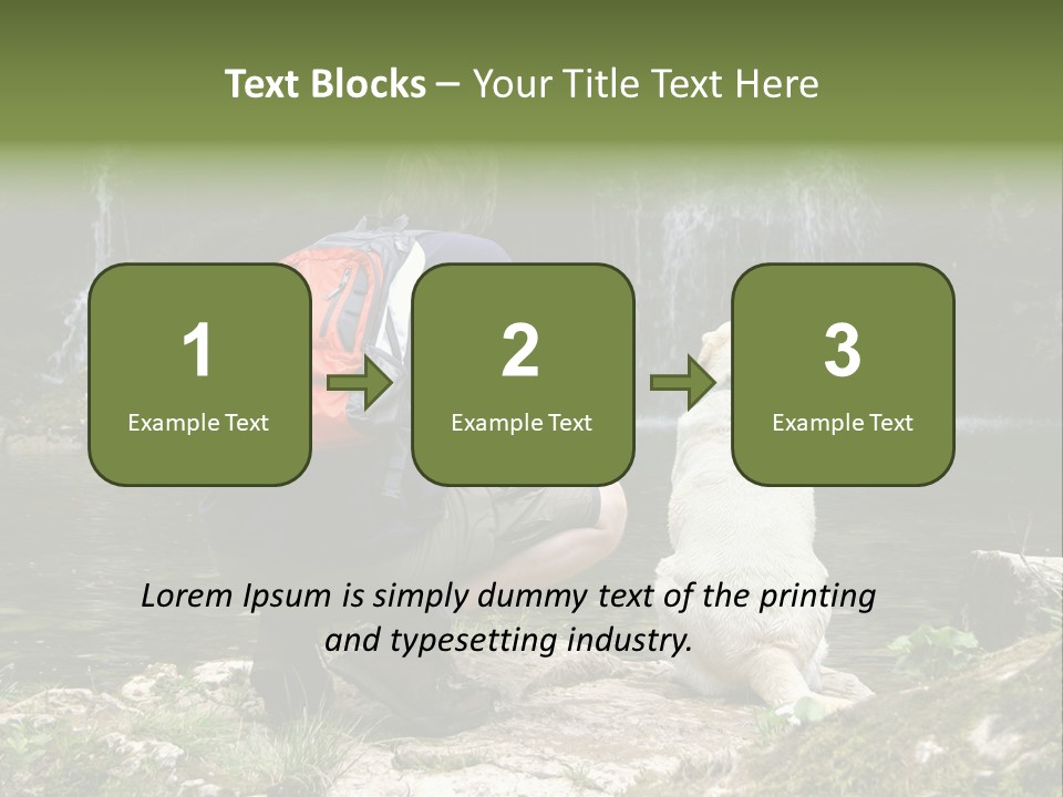 Man And His Dog Enjoying The Beautiful View PowerPoint Template