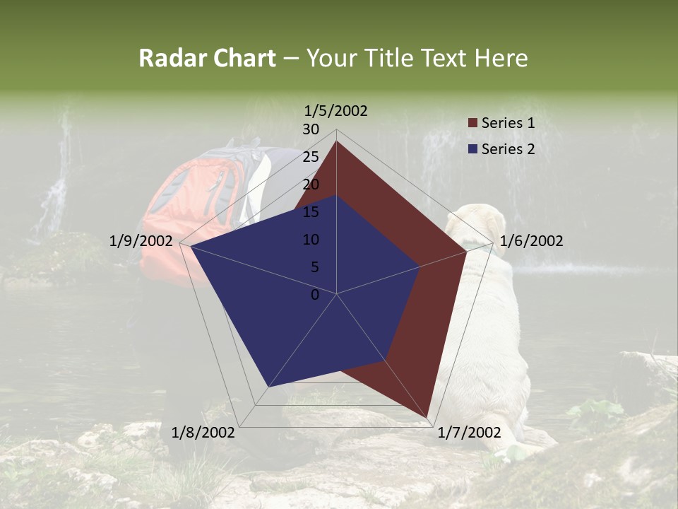 Man And His Dog Enjoying The Beautiful View PowerPoint Template
