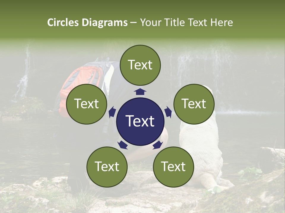 Man And His Dog Enjoying The Beautiful View PowerPoint Template