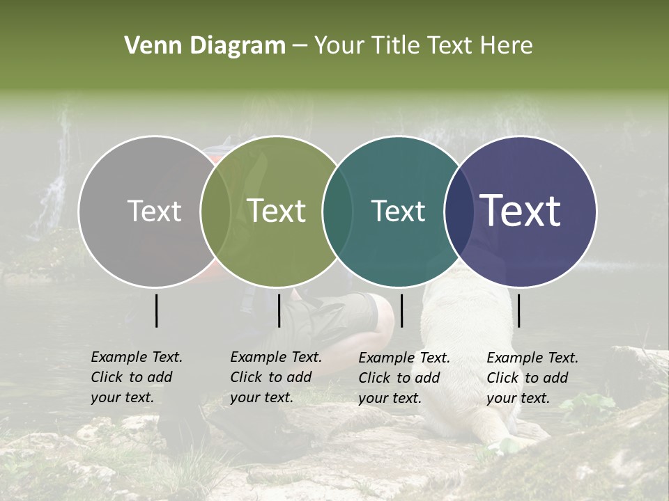 Man And His Dog Enjoying The Beautiful View PowerPoint Template