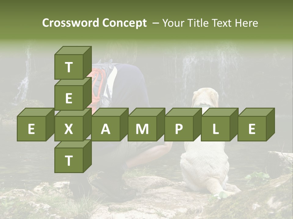 Man And His Dog Enjoying The Beautiful View PowerPoint Template