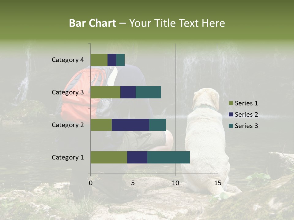 Man And His Dog Enjoying The Beautiful View PowerPoint Template