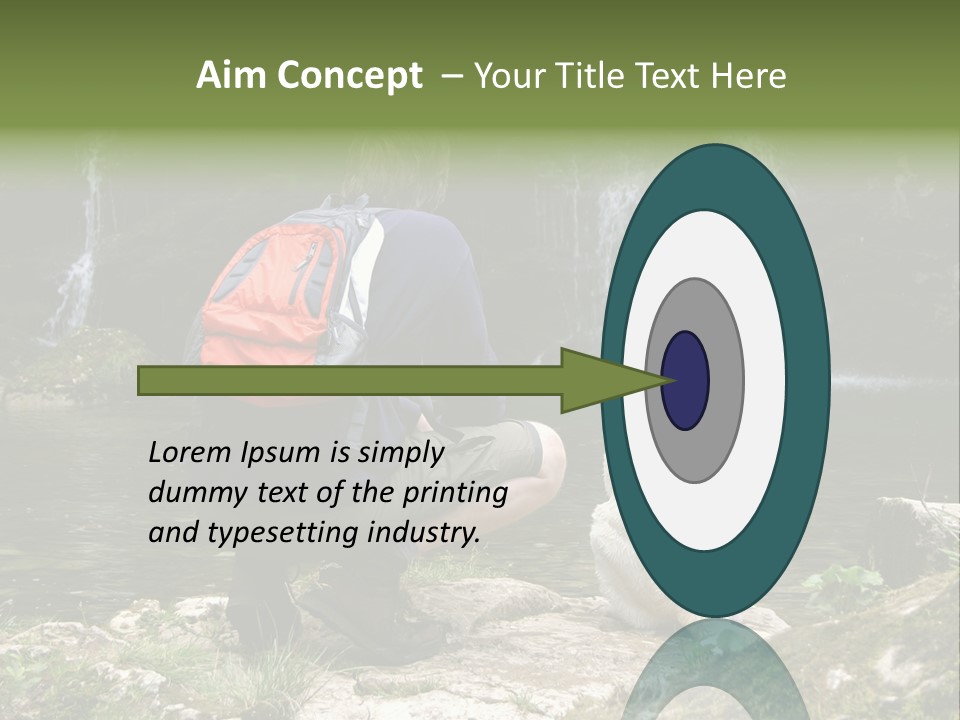 Man And His Dog Enjoying The Beautiful View PowerPoint Template