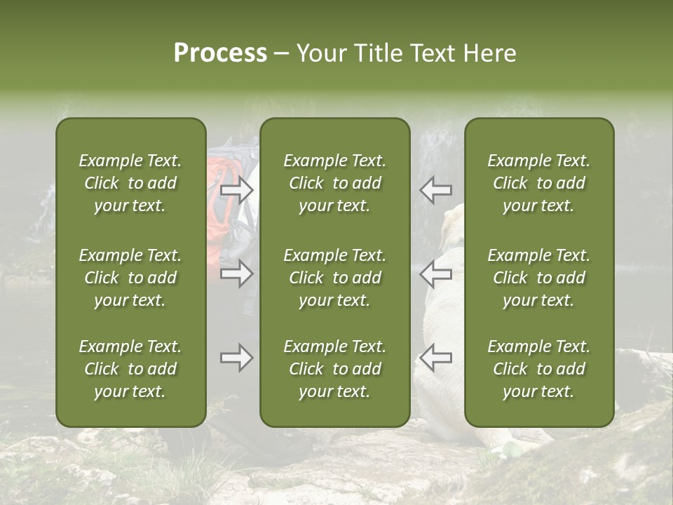 Man And His Dog Enjoying The Beautiful View PowerPoint Template