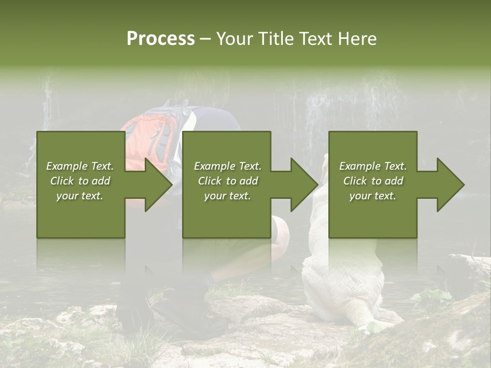 Man And His Dog Enjoying The Beautiful View PowerPoint Template