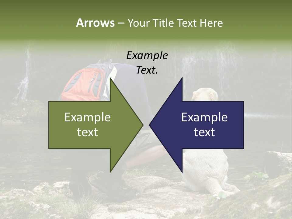 Man And His Dog Enjoying The Beautiful View PowerPoint Template