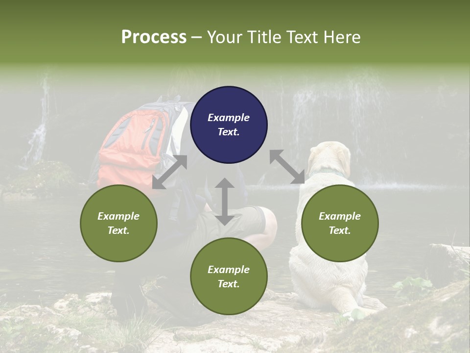 Man And His Dog Enjoying The Beautiful View PowerPoint Template