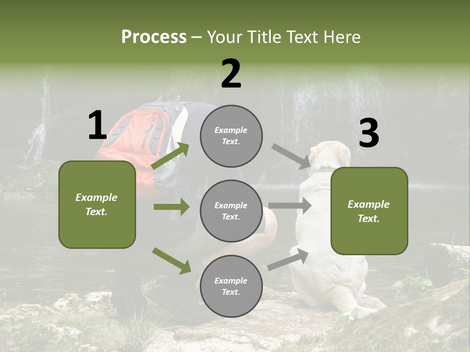 Man And His Dog Enjoying The Beautiful View PowerPoint Template