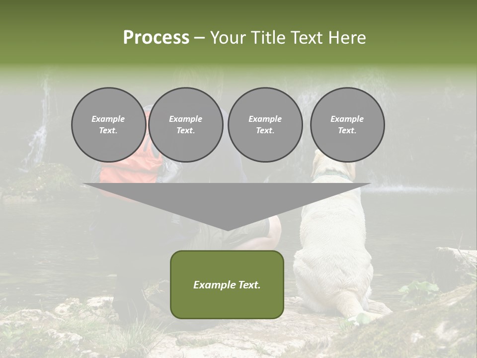 Man And His Dog Enjoying The Beautiful View PowerPoint Template