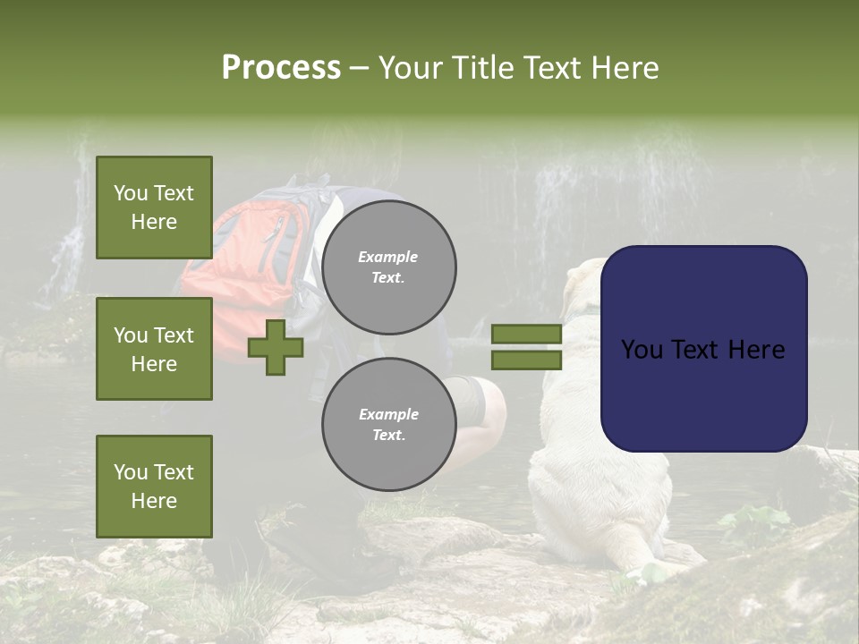 Man And His Dog Enjoying The Beautiful View PowerPoint Template
