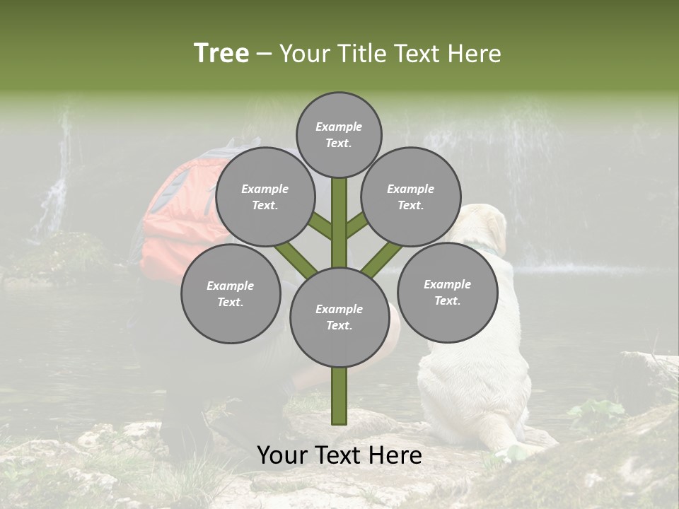 Man And His Dog Enjoying The Beautiful View PowerPoint Template