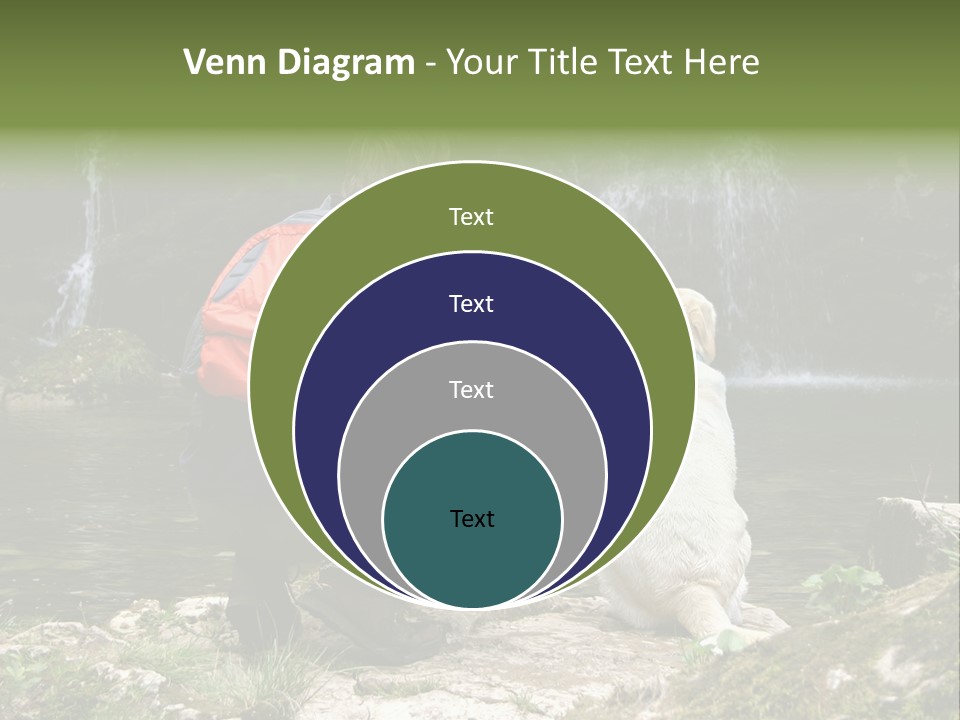 Man And His Dog Enjoying The Beautiful View PowerPoint Template