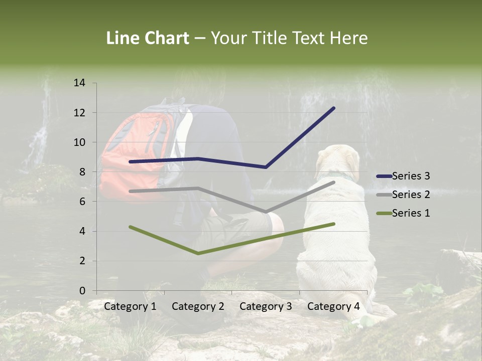 Man And His Dog Enjoying The Beautiful View PowerPoint Template