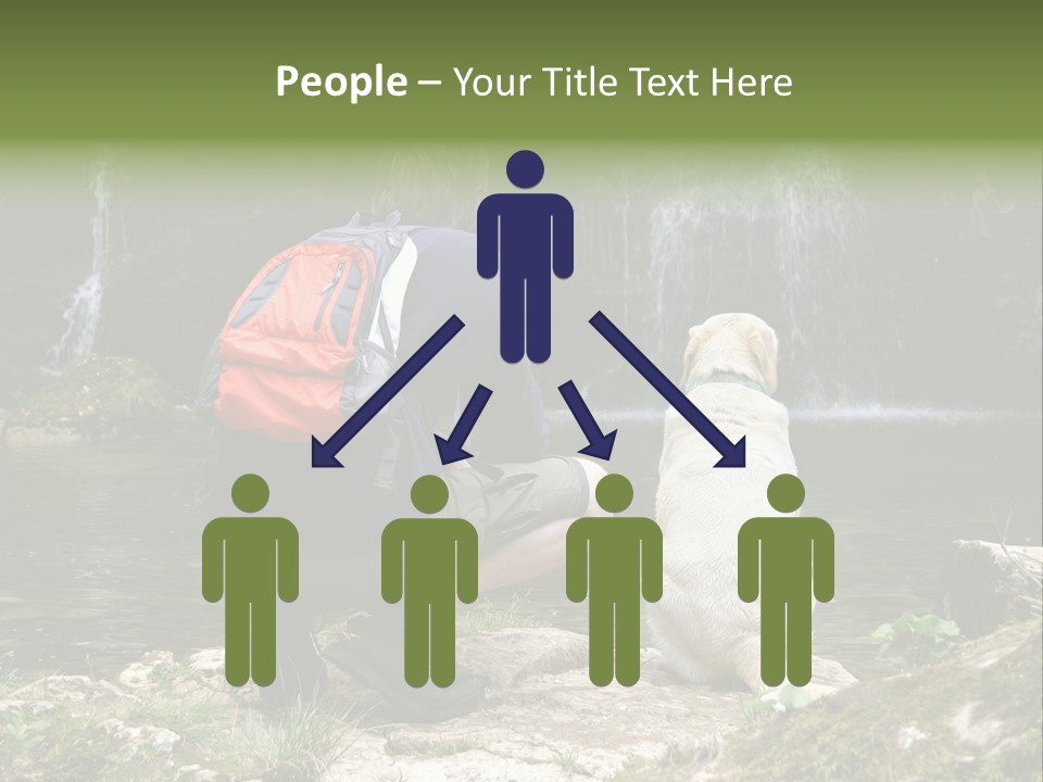 Man And His Dog Enjoying The Beautiful View PowerPoint Template