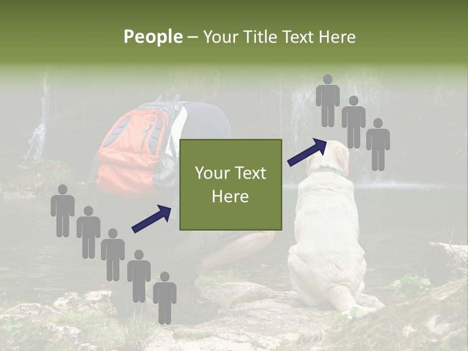 Man And His Dog Enjoying The Beautiful View PowerPoint Template
