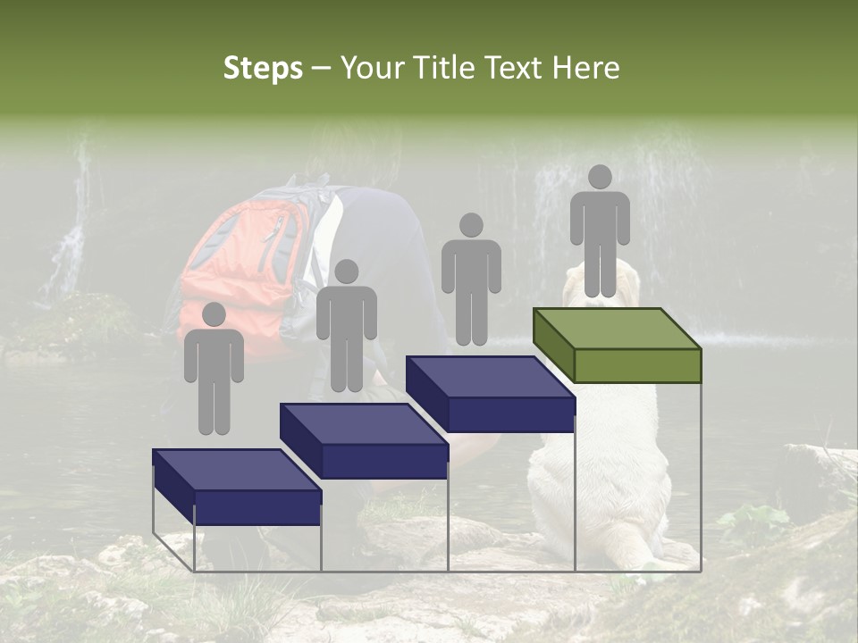 Man And His Dog Enjoying The Beautiful View PowerPoint Template