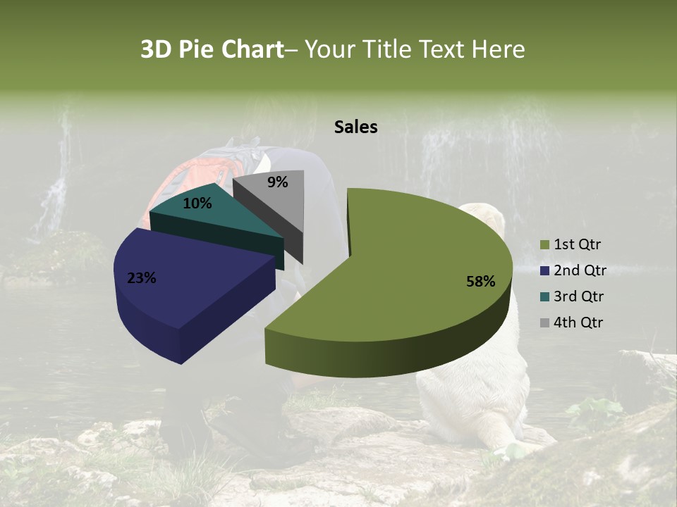 Man And His Dog Enjoying The Beautiful View PowerPoint Template