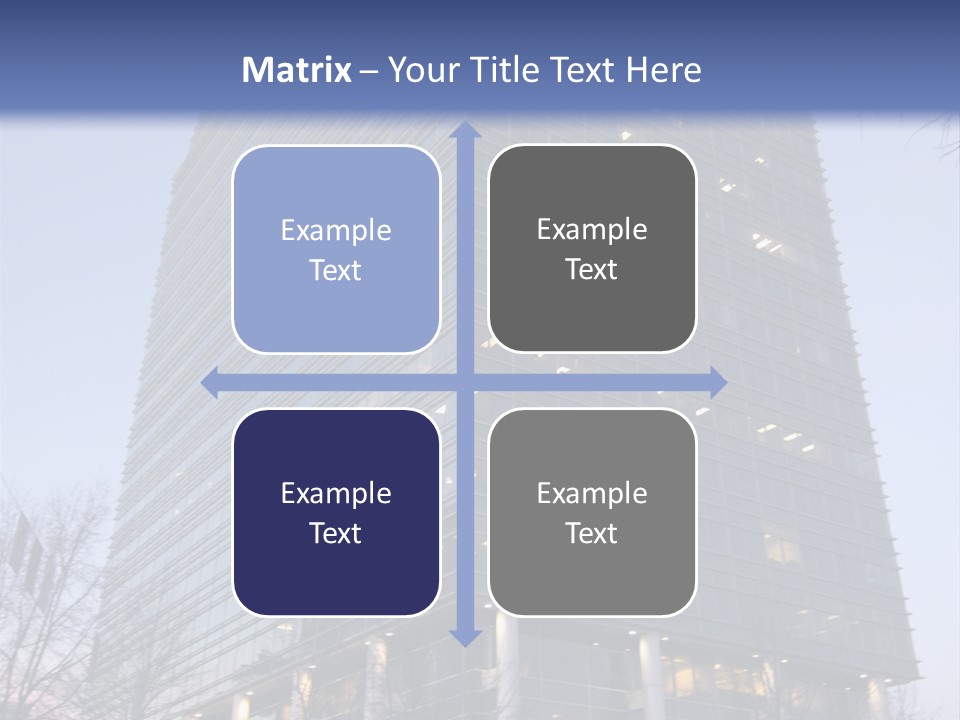 Office Building In Atlanta At Dusk PowerPoint Template