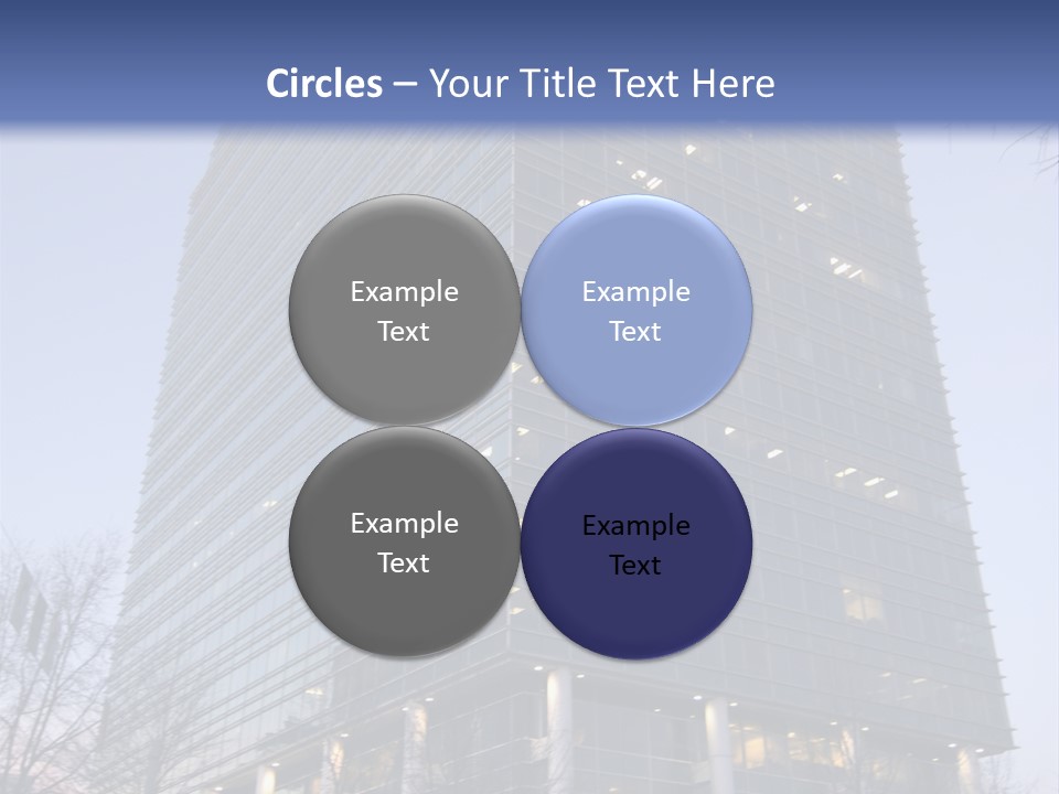 Office Building In Atlanta At Dusk PowerPoint Template