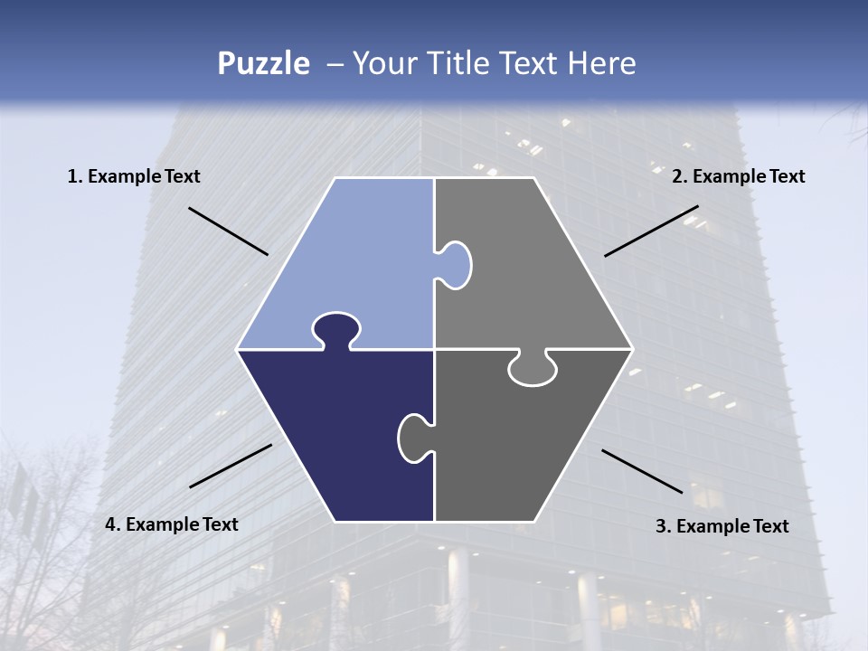 Office Building In Atlanta At Dusk PowerPoint Template
