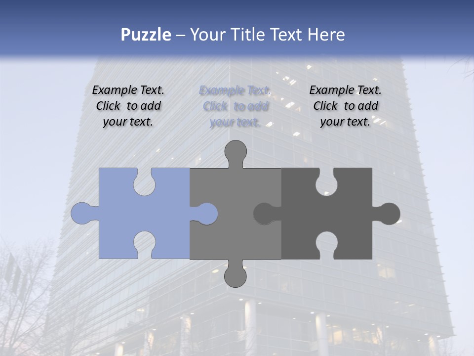 Office Building In Atlanta At Dusk PowerPoint Template