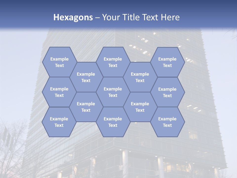 Office Building In Atlanta At Dusk PowerPoint Template