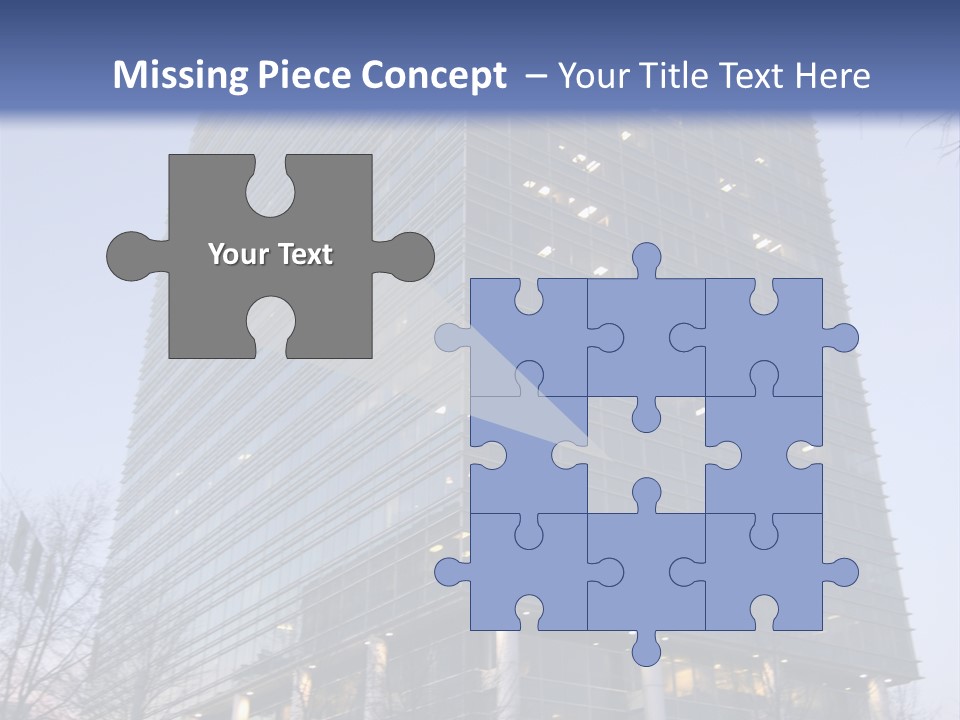 Office Building In Atlanta At Dusk PowerPoint Template