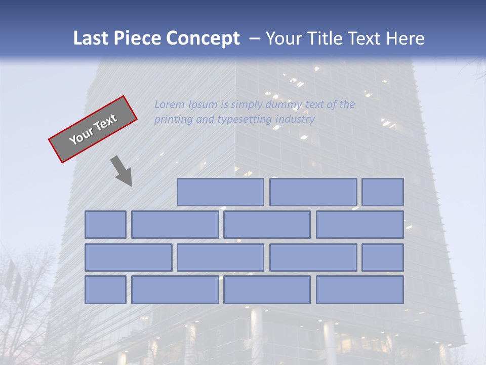 Office Building In Atlanta At Dusk PowerPoint Template