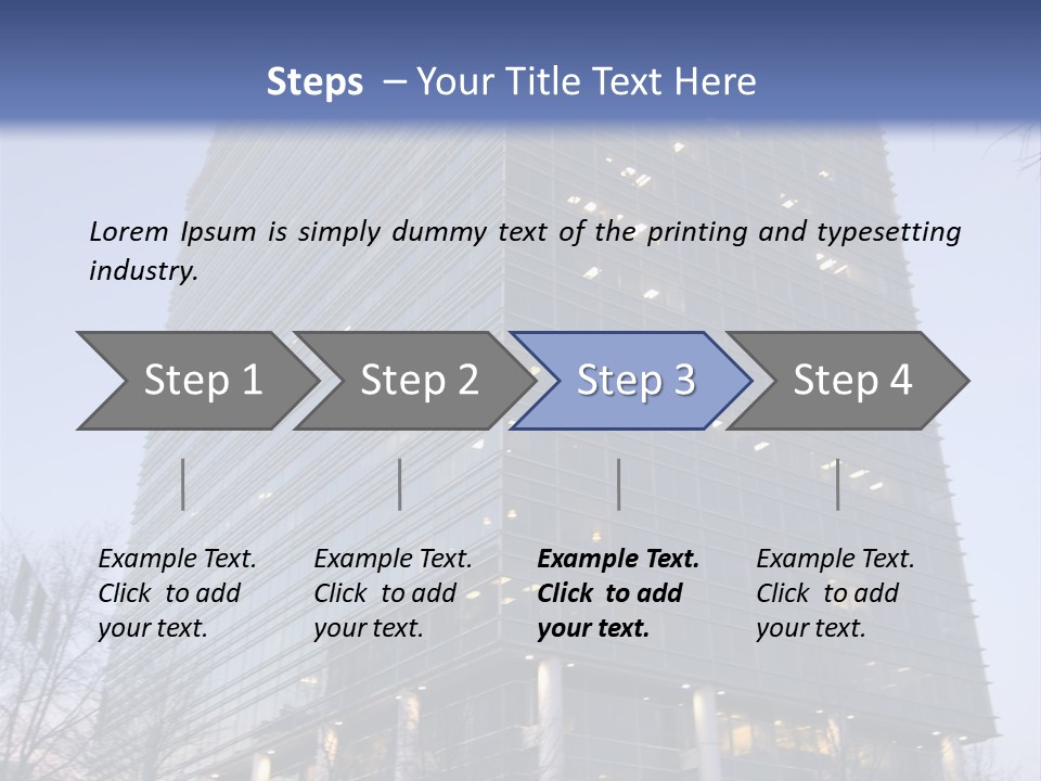 Office Building In Atlanta At Dusk PowerPoint Template