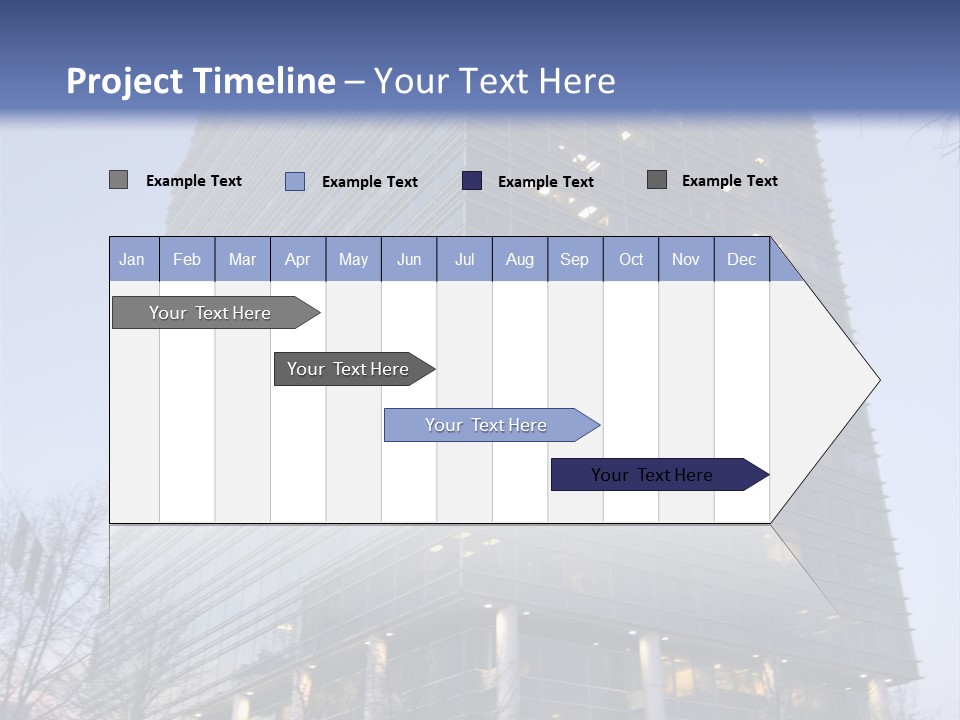Office Building In Atlanta At Dusk PowerPoint Template