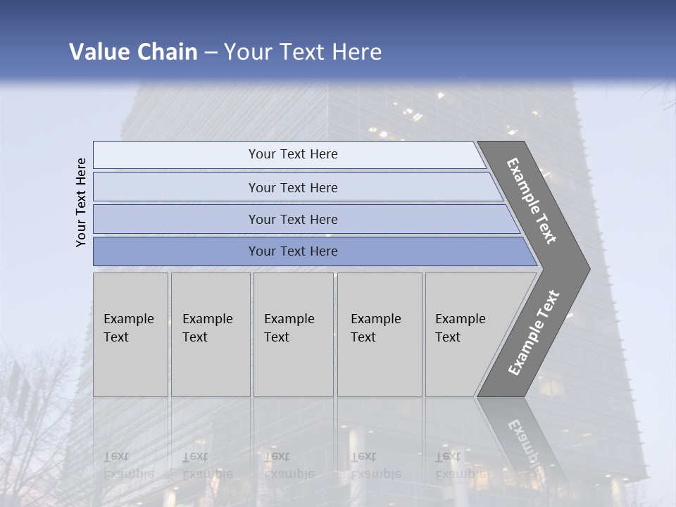 Office Building In Atlanta At Dusk PowerPoint Template