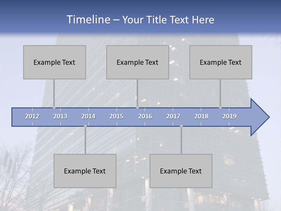 Office Building In Atlanta At Dusk PowerPoint Template