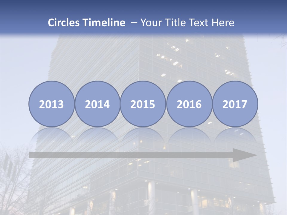 Office Building In Atlanta At Dusk PowerPoint Template