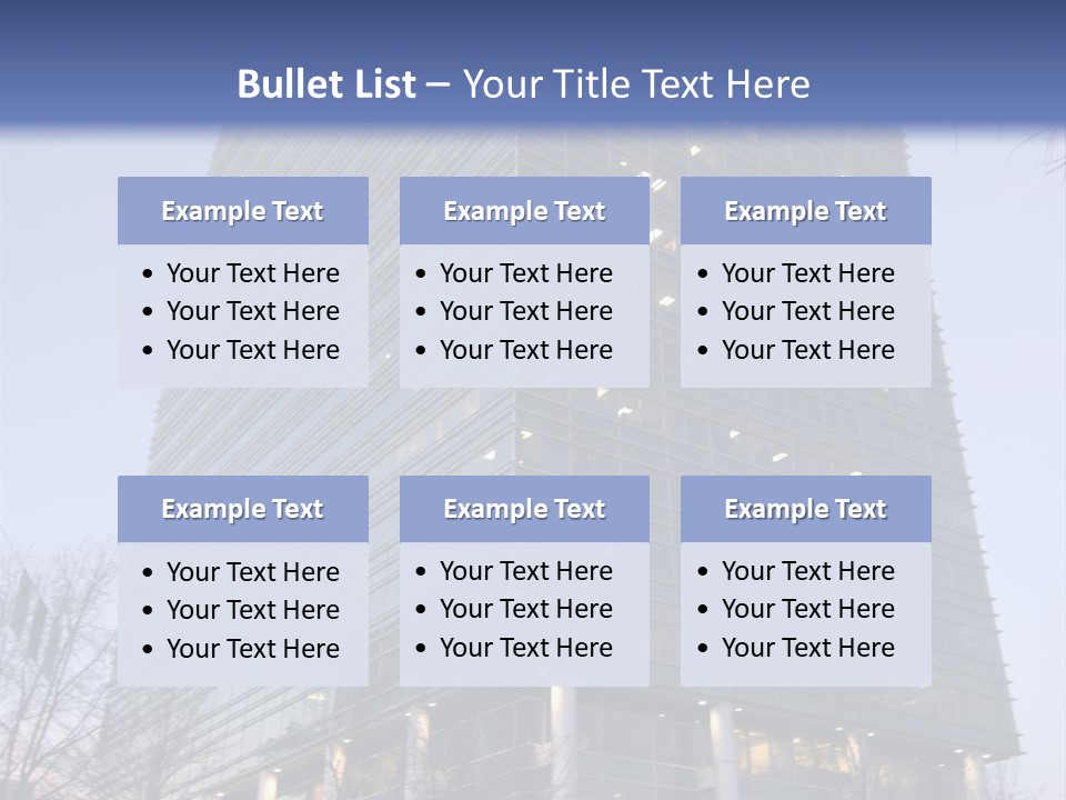 Office Building In Atlanta At Dusk PowerPoint Template