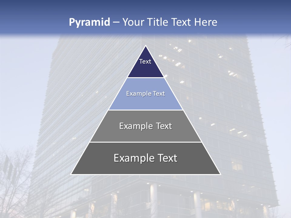 Office Building In Atlanta At Dusk PowerPoint Template