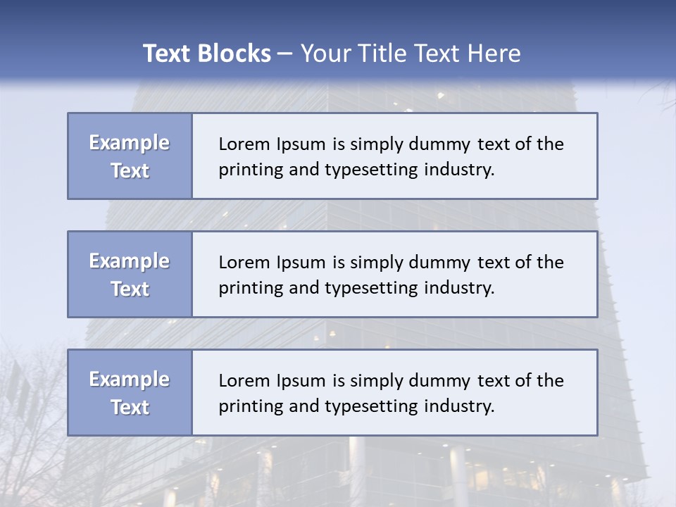 Office Building In Atlanta At Dusk PowerPoint Template