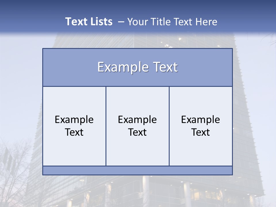 Office Building In Atlanta At Dusk PowerPoint Template