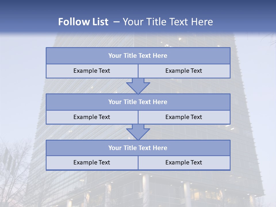 Office Building In Atlanta At Dusk PowerPoint Template