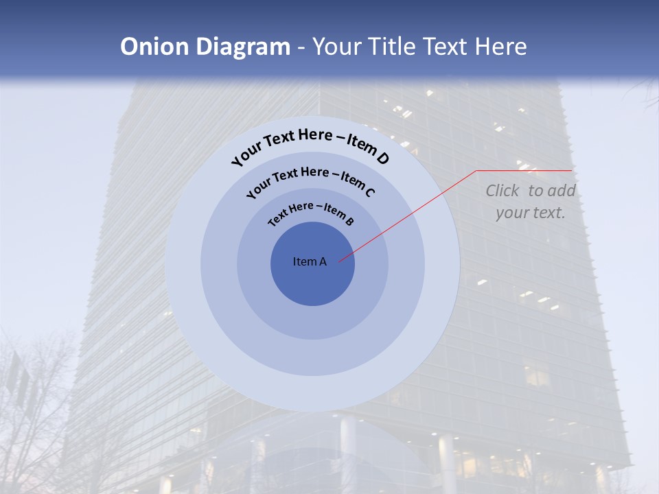Office Building In Atlanta At Dusk PowerPoint Template