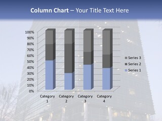 Office Building In Atlanta At Dusk PowerPoint Template