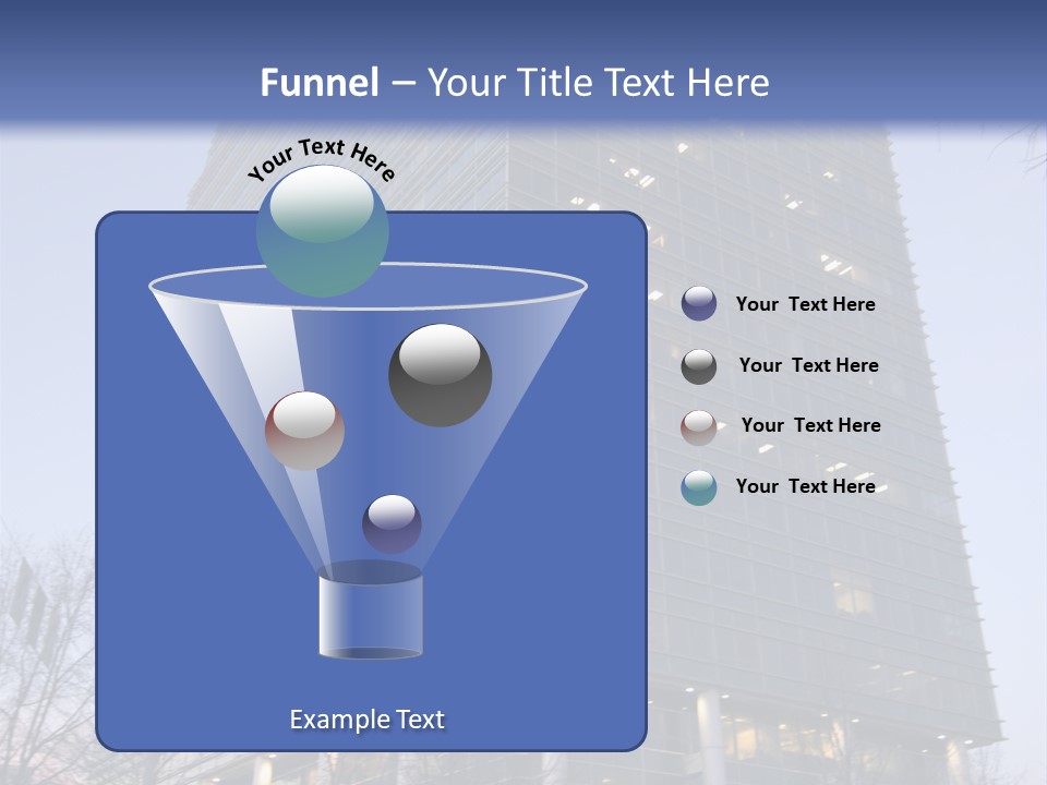 Office Building In Atlanta At Dusk PowerPoint Template