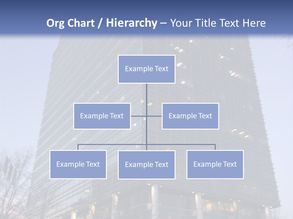Office Building In Atlanta At Dusk PowerPoint Template