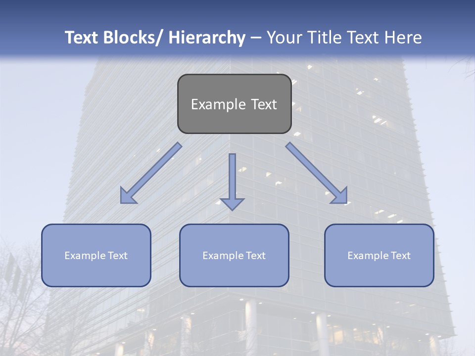 Office Building In Atlanta At Dusk PowerPoint Template