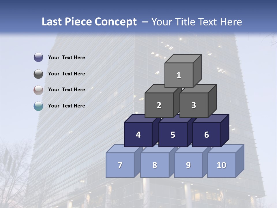 Office Building In Atlanta At Dusk PowerPoint Template