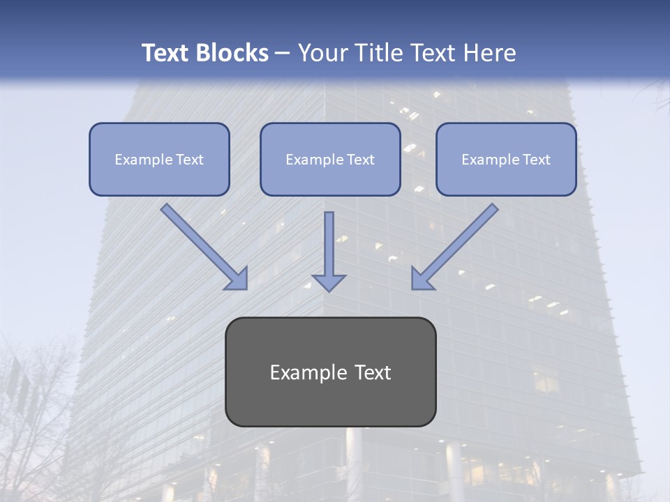Office Building In Atlanta At Dusk PowerPoint Template