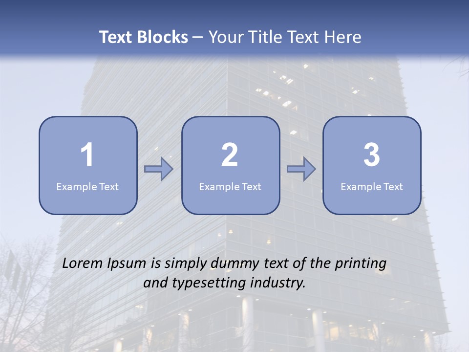 Office Building In Atlanta At Dusk PowerPoint Template
