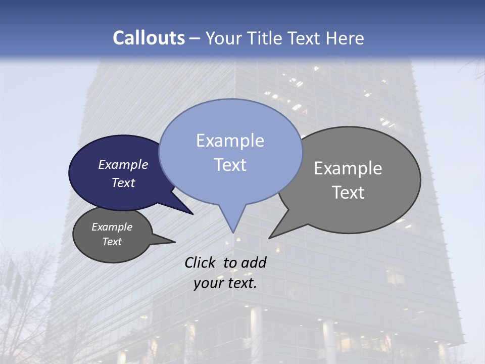 Office Building In Atlanta At Dusk PowerPoint Template