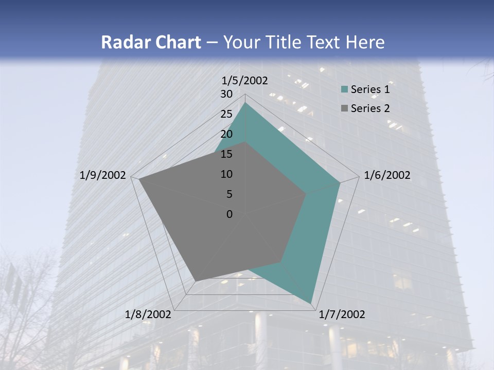 Office Building In Atlanta At Dusk PowerPoint Template