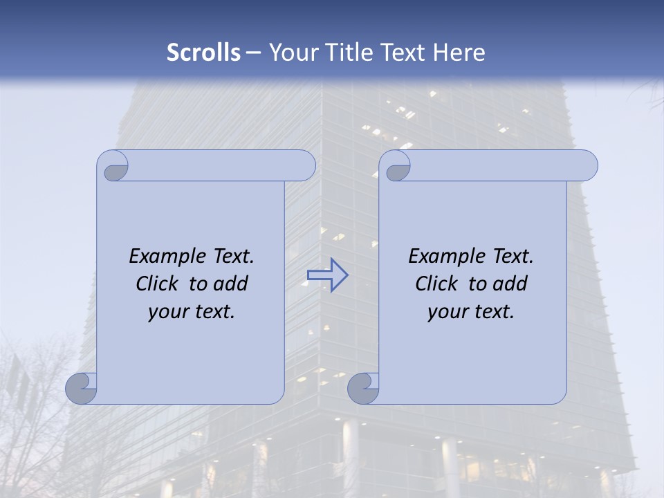 Office Building In Atlanta At Dusk PowerPoint Template