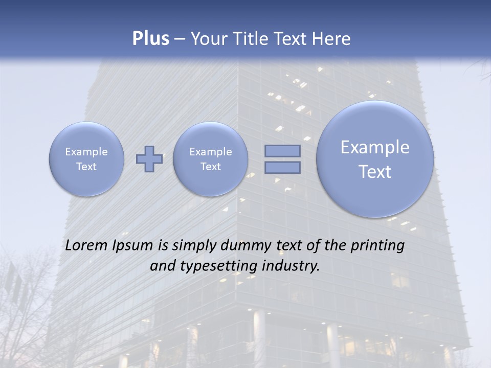 Office Building In Atlanta At Dusk PowerPoint Template